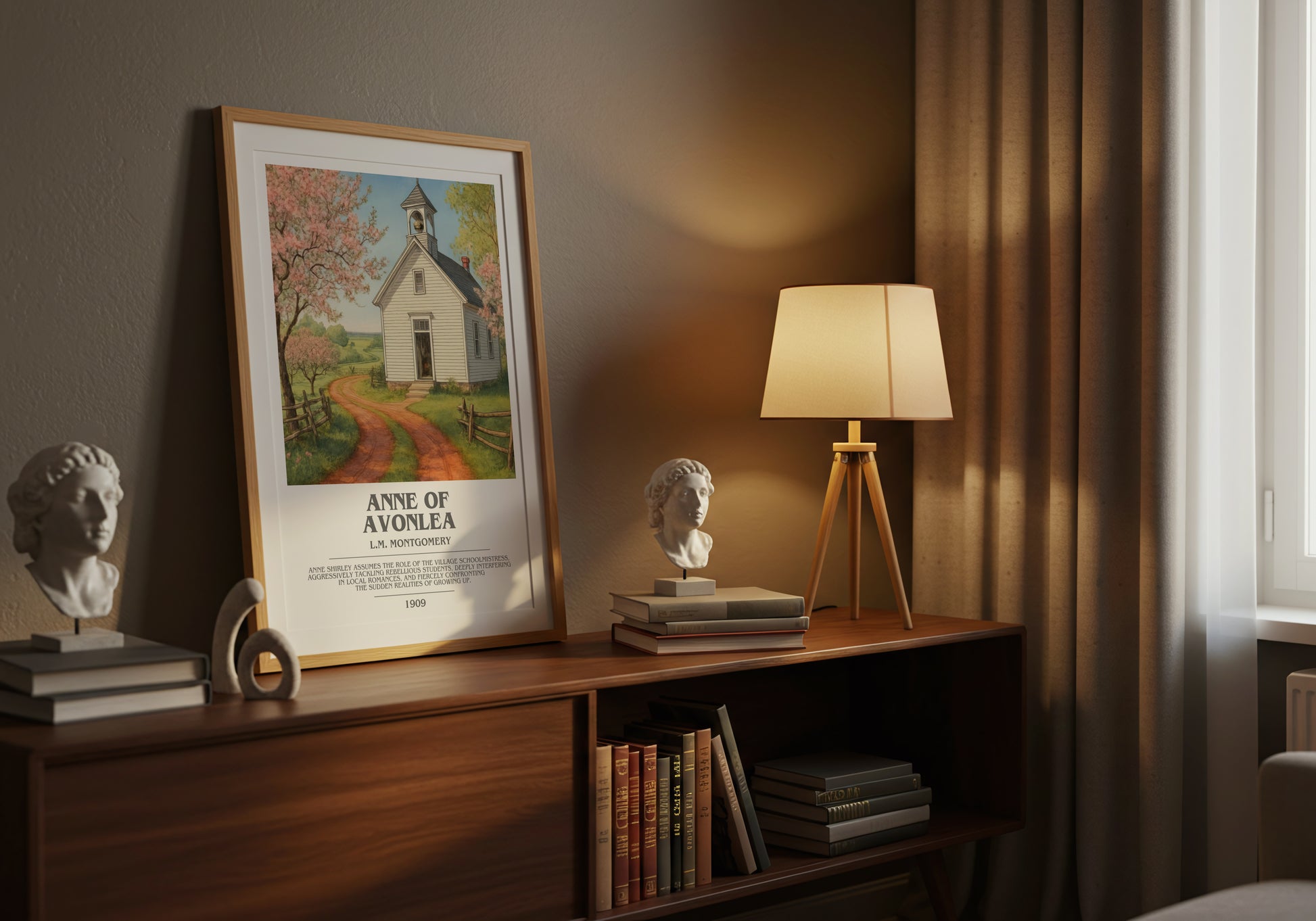 Anne Of Avonlea bookish book poster framed on wall – childrens wall art