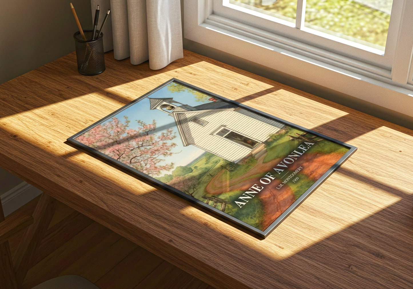Anne Of Avonlea watercolour book poster framed on wall – childrens wall art
