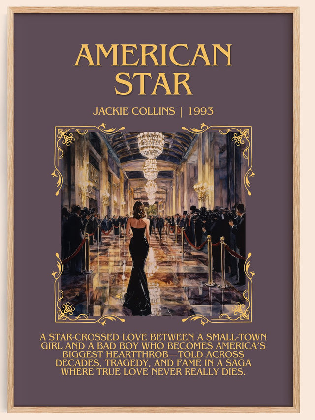 American Star Minimalist Book Poster by Jackie Collins