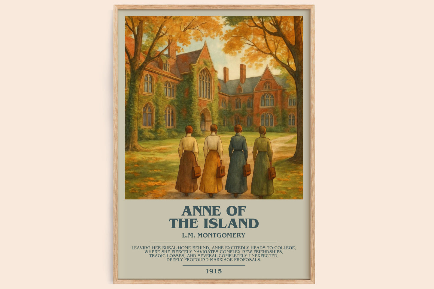 Anne Of The Island bookish book poster by L.M. Montgomery – framed literary art print