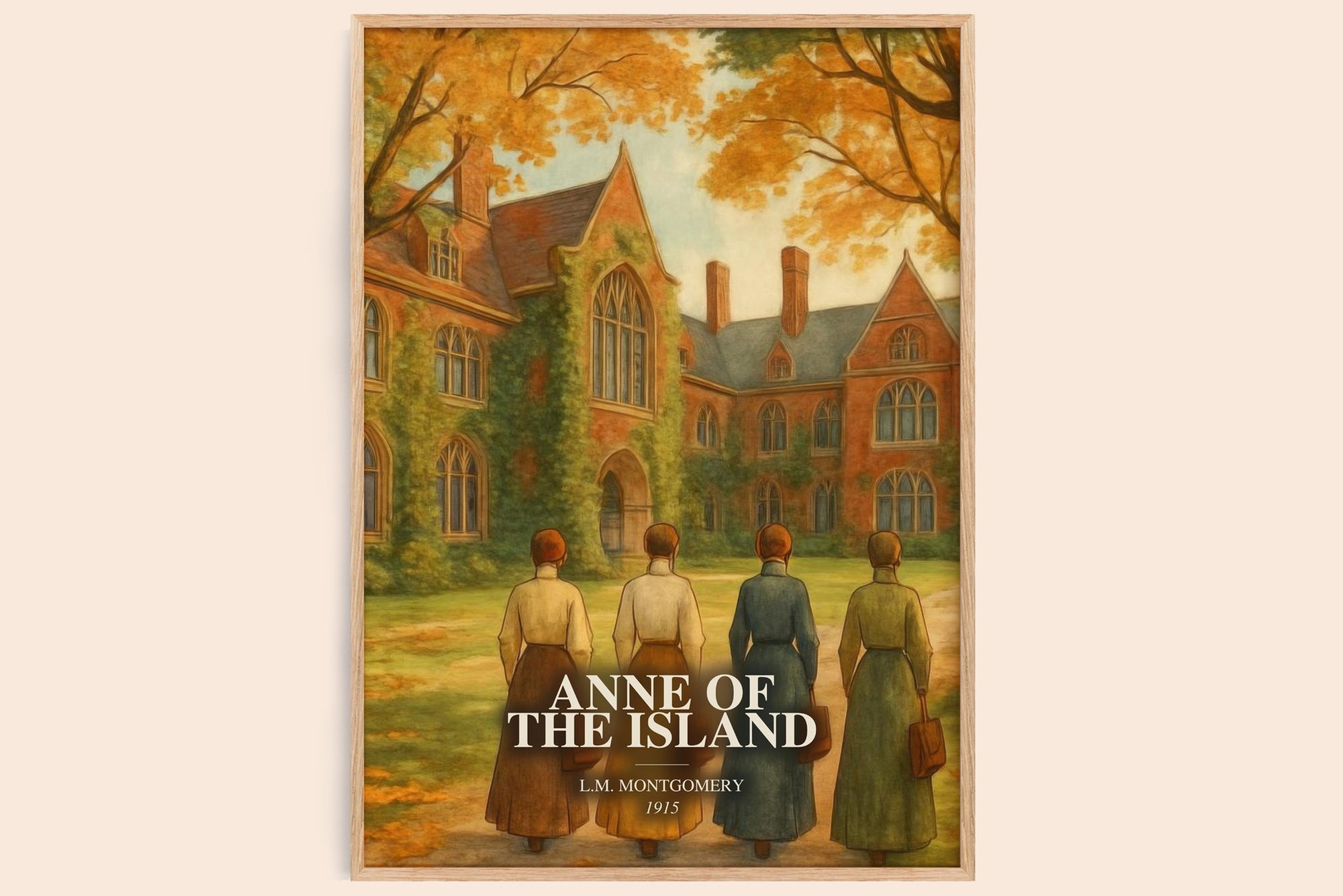 Anne Of The Island watercolour book poster by L.M. Montgomery – framed literary art print
