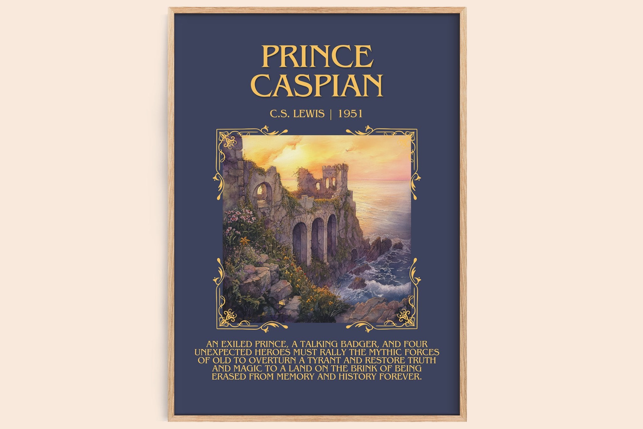 Prince Caspian Minimalist Book Poster by C.S. Lewis