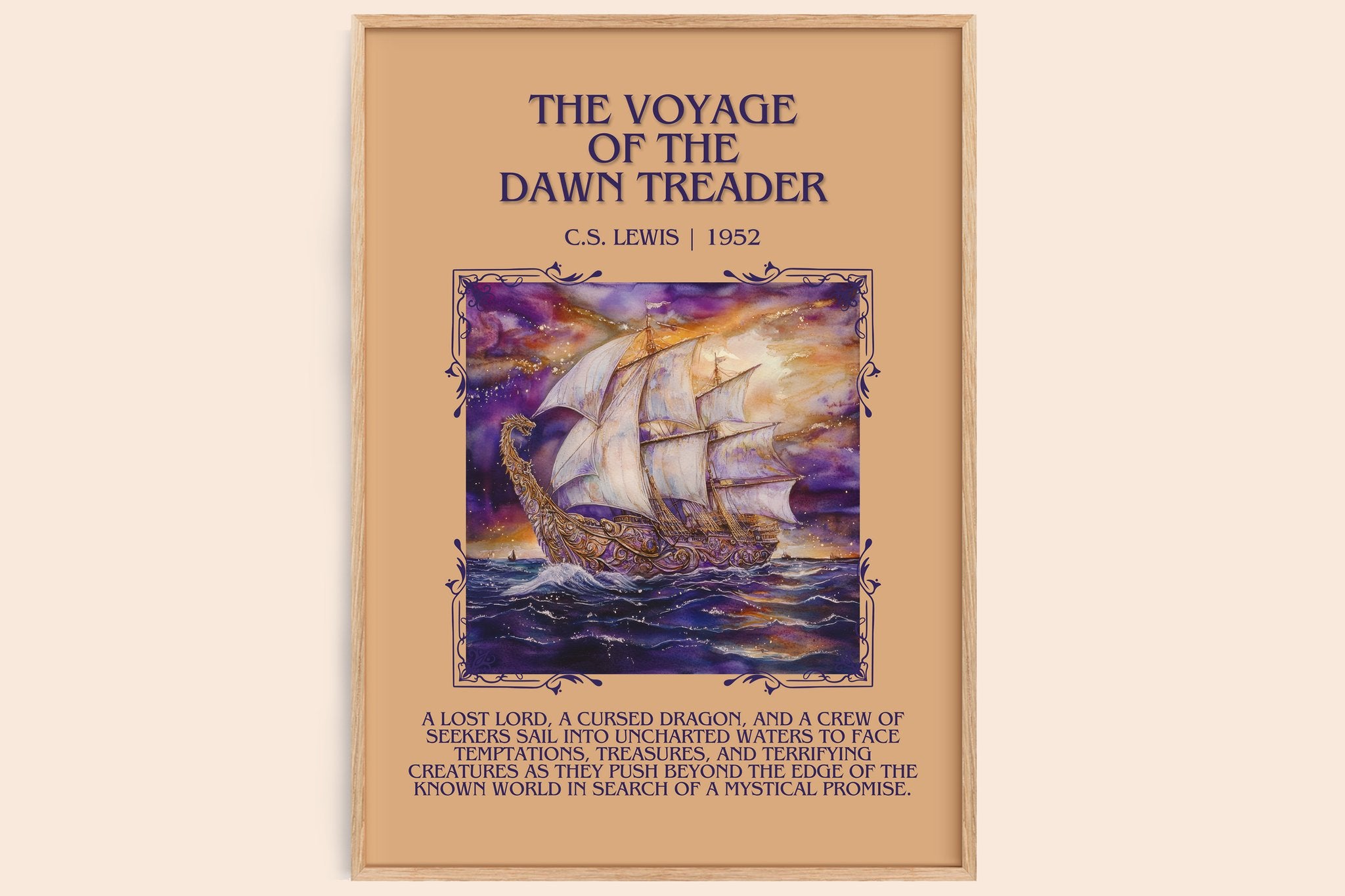 The Voyage of the Dawn Treader Minimalist Book Poster by C. S. Lewis