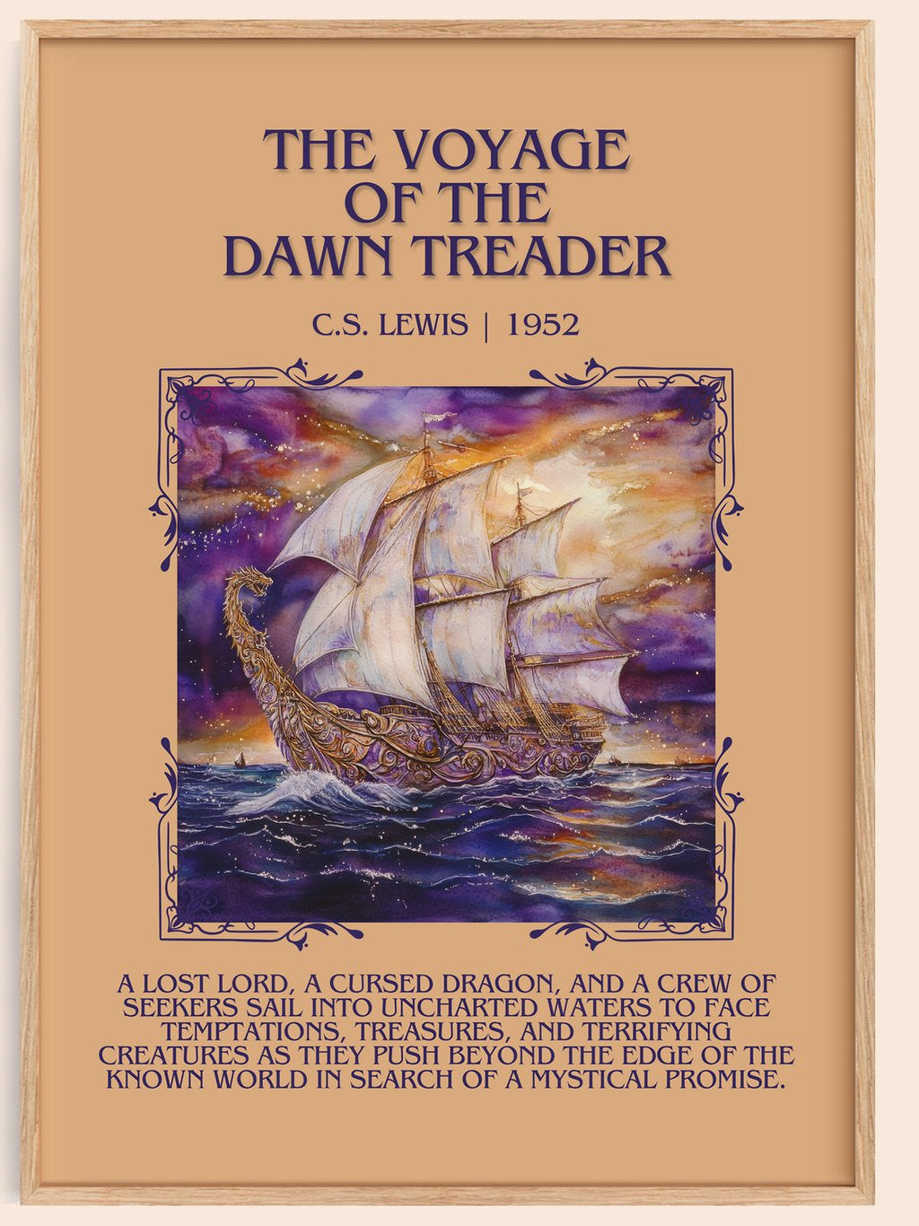 The Voyage of the Dawn Treader Minimalist Book Poster by C. S. Lewis