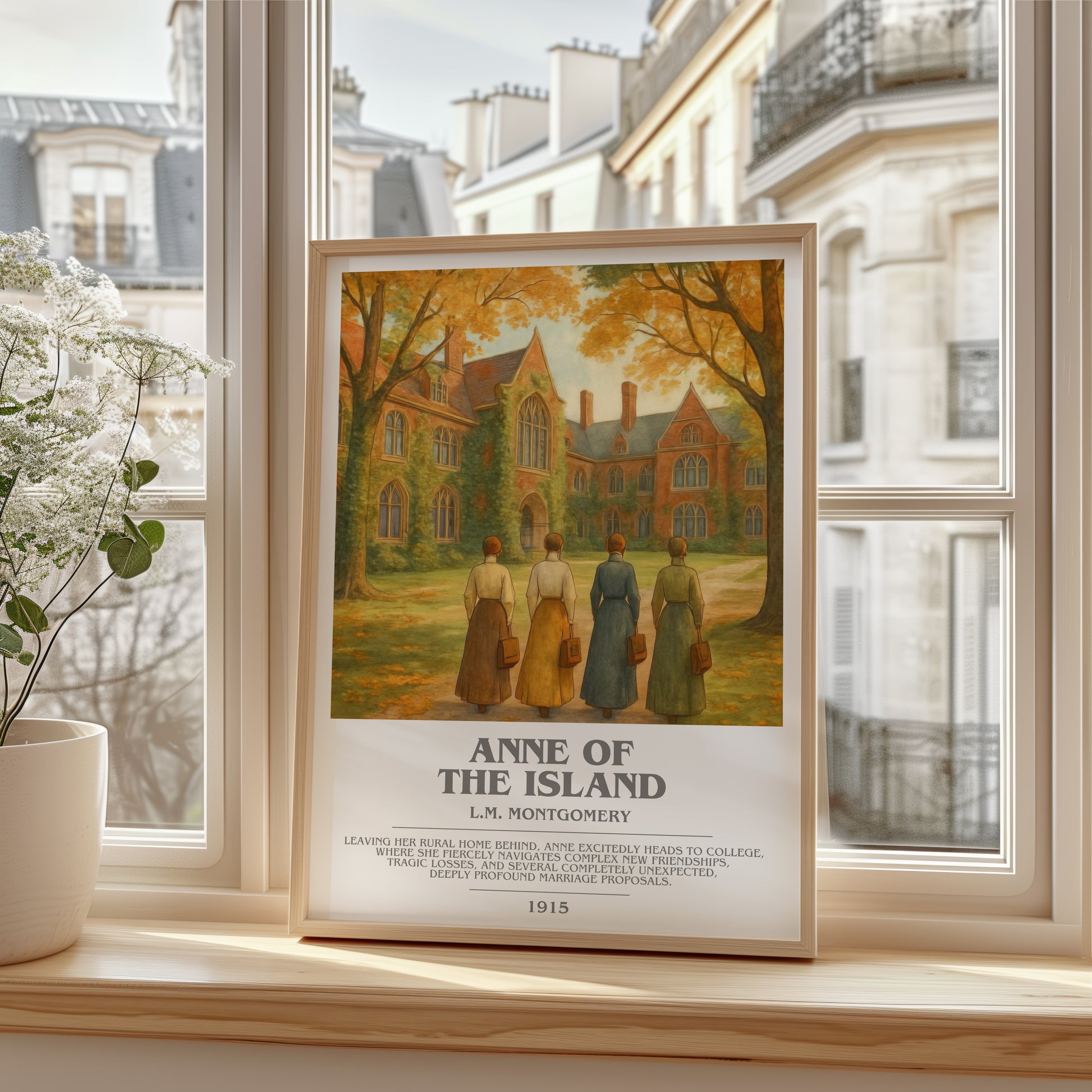 Anne Of The Island bookish poster colour and style options – L.M. Montgomery book art