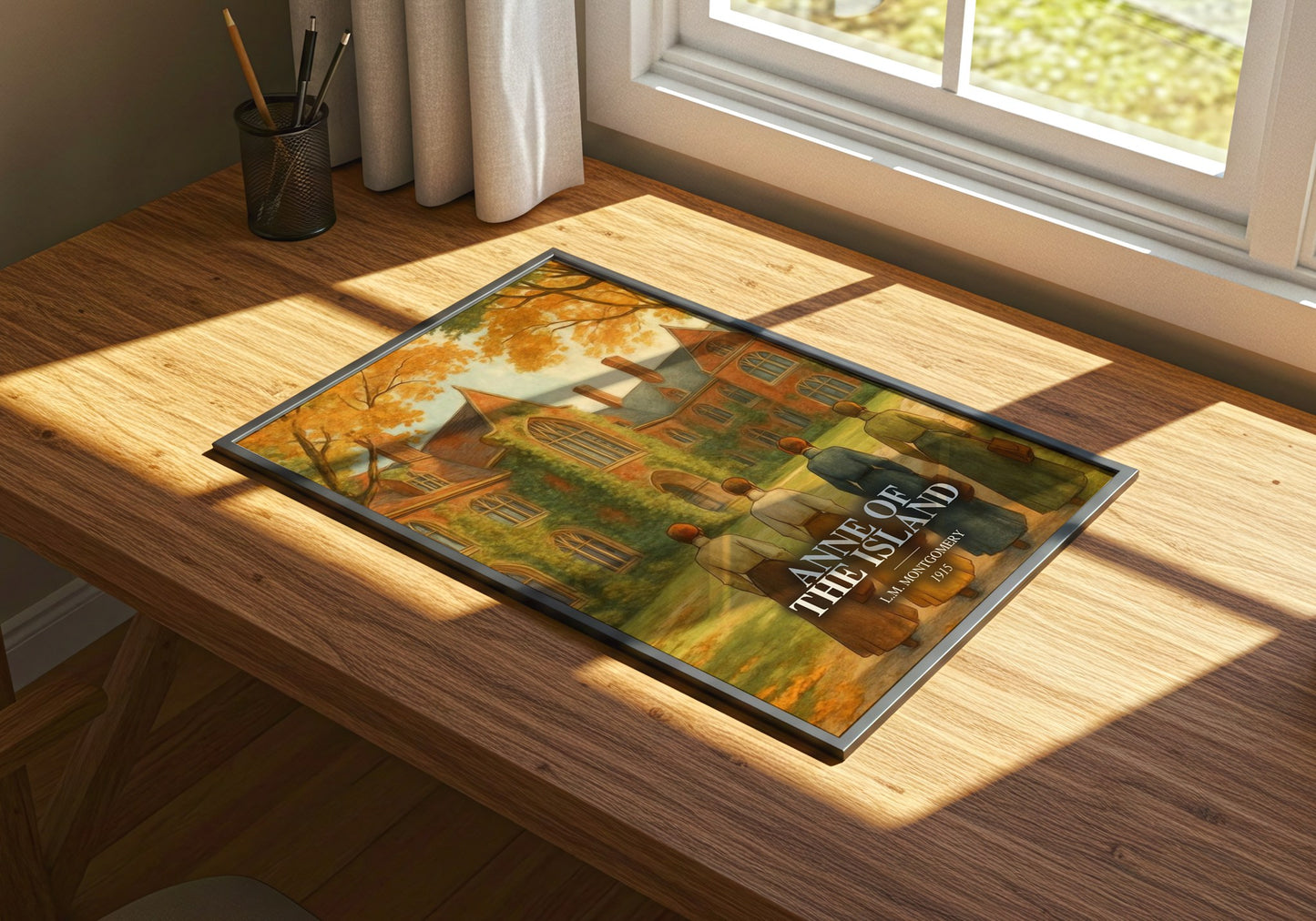 Anne Of The Island watercolour book poster framed on wall – young adult wall art