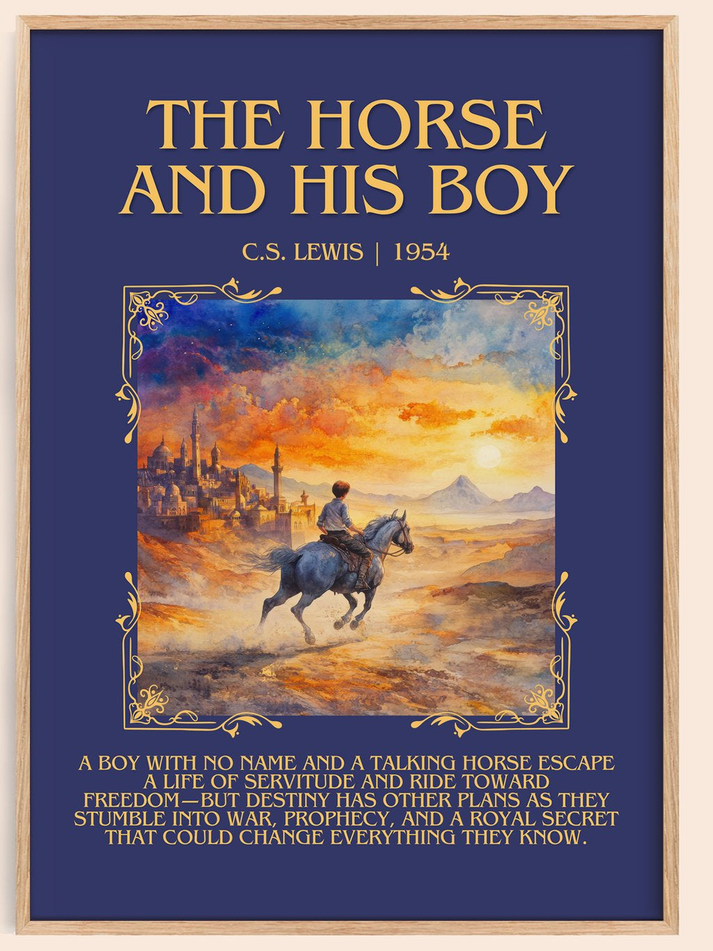 The Horse and his Boy Minimalist Book Poster by C. S. Lewis