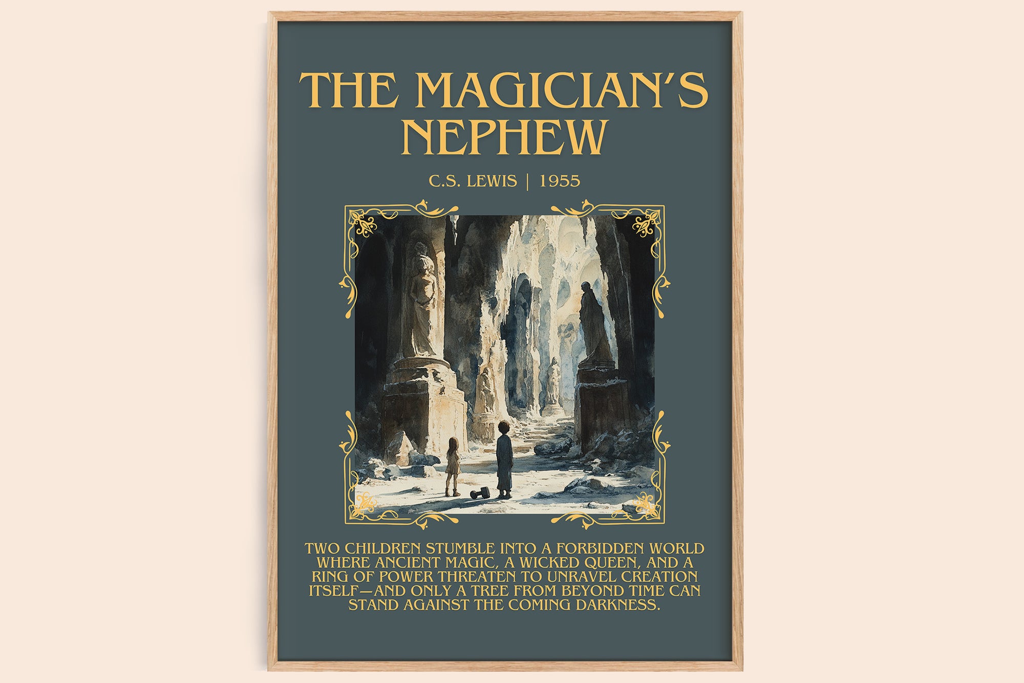 The Magician's Nephew minimalist book poster by C. S. Lewis – framed literary art print