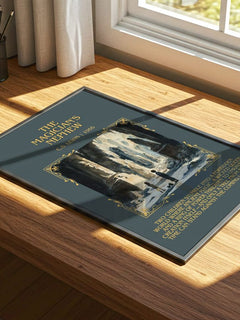 The Magician's Nephew Minimalist Book Poster by C. S. Lewis – print on a sunlit desk