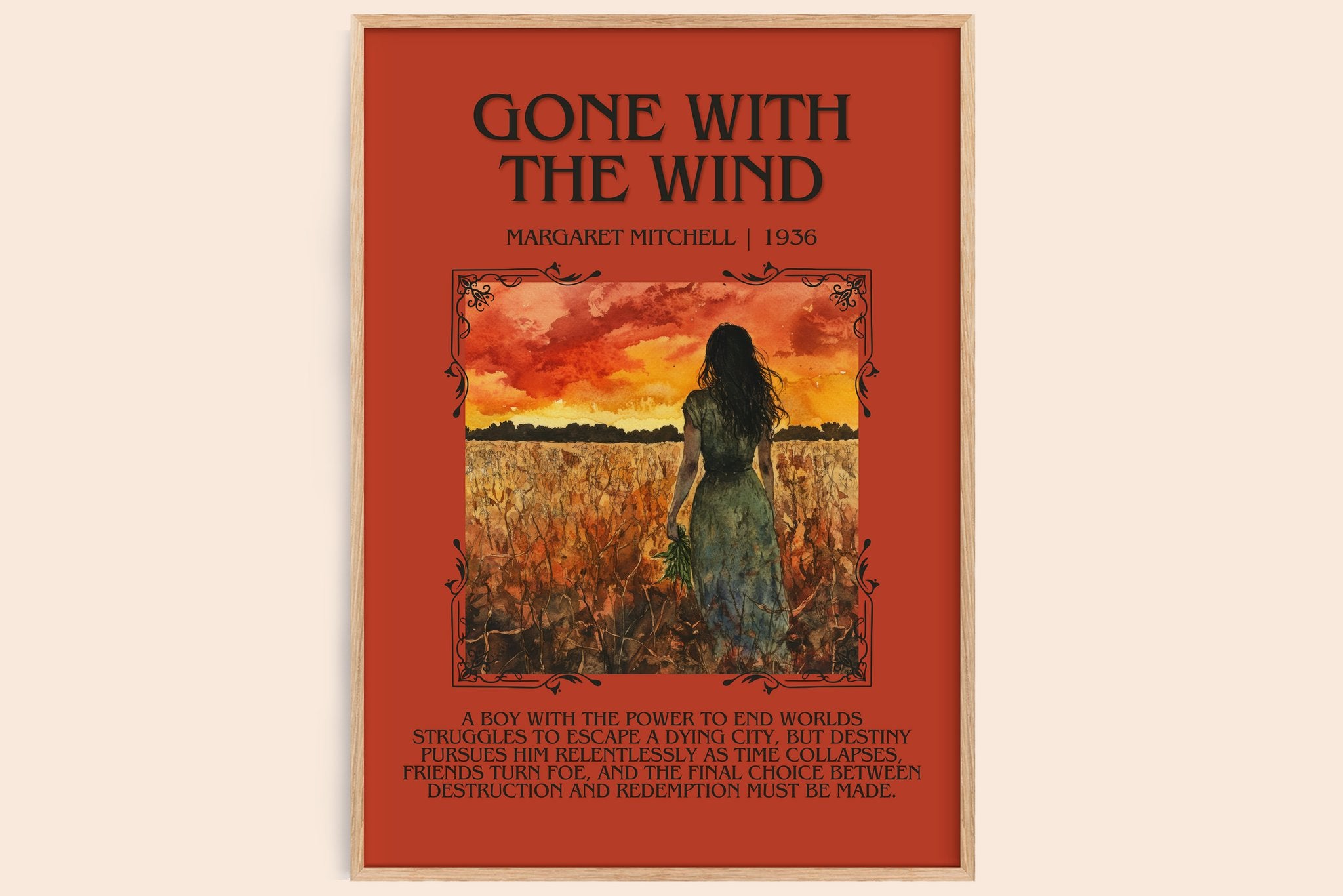 Gone with the Wind Minimalist Book Poster by Margaret Mitchell