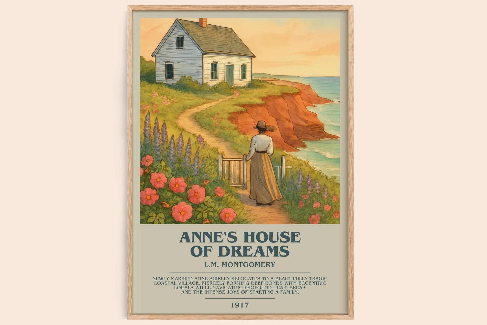 Anne's House Of Dreams bookish book poster by L.M. Montgomery – framed literary art print