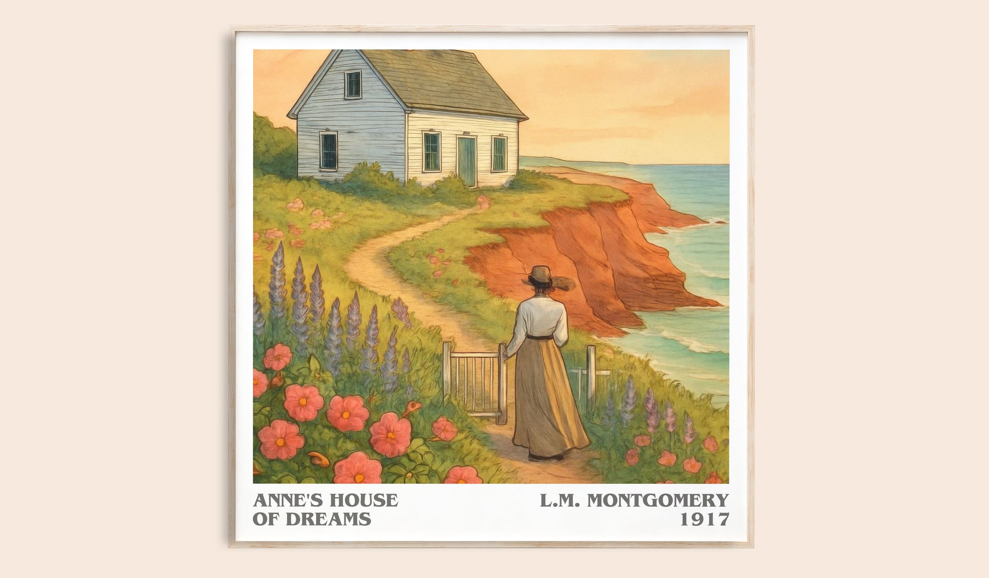 Anne's House Of Dreams literary book poster by L.M. Montgomery – framed literary art print