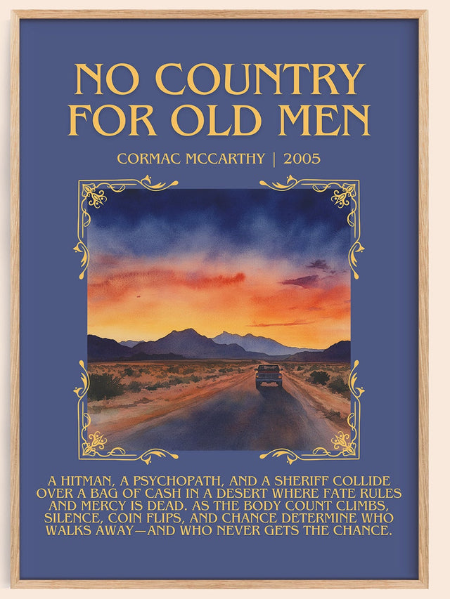 No Country For Old Men Minimalist Book Poster by Cormac Mccarthy