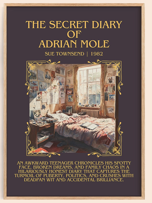 The Secret Diary Of Adrian Mole Minimalist Book Poster by Sue Townsend
