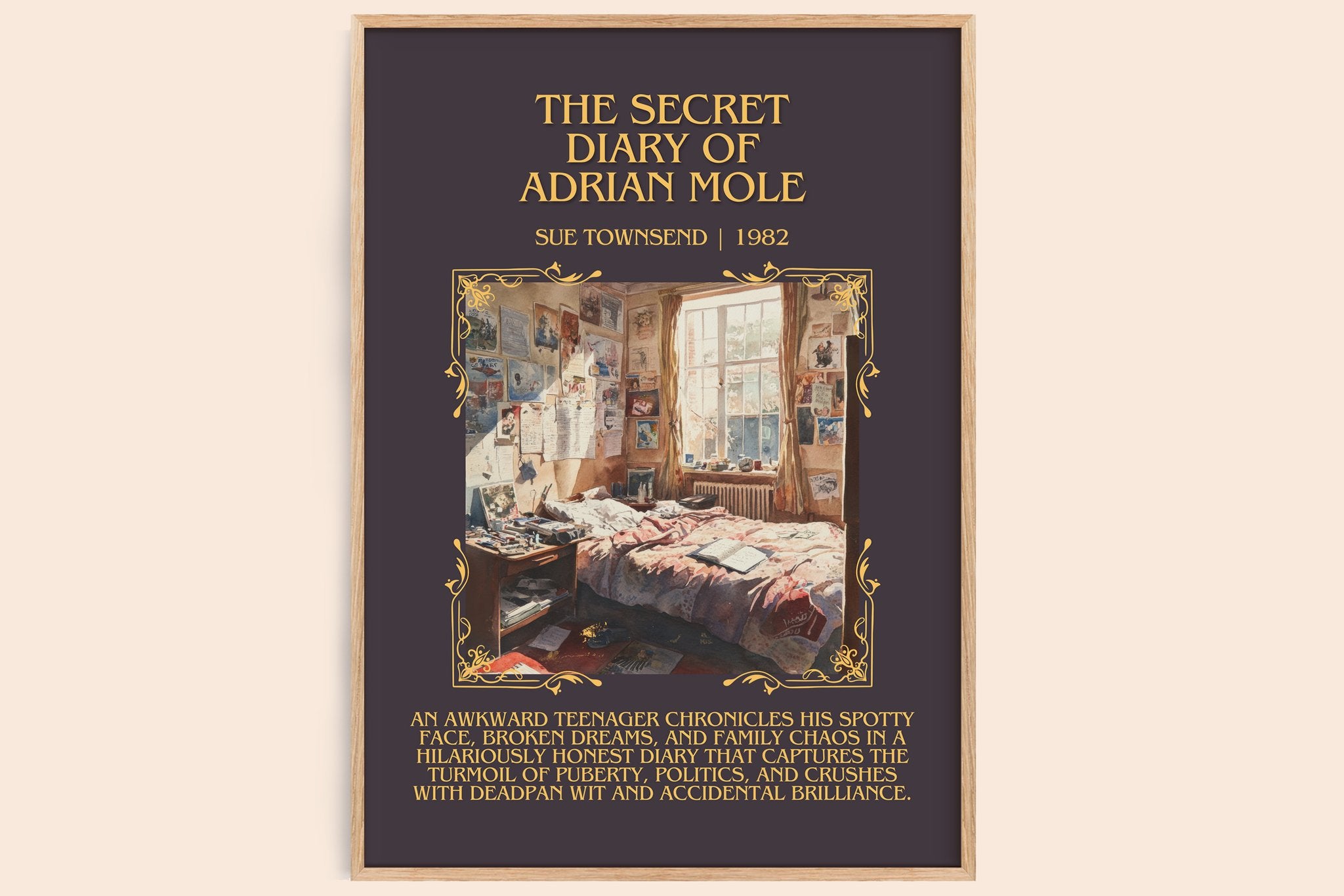 The Secret Diary Of Adrian Mole Minimalist Book Poster by Sue Townsend