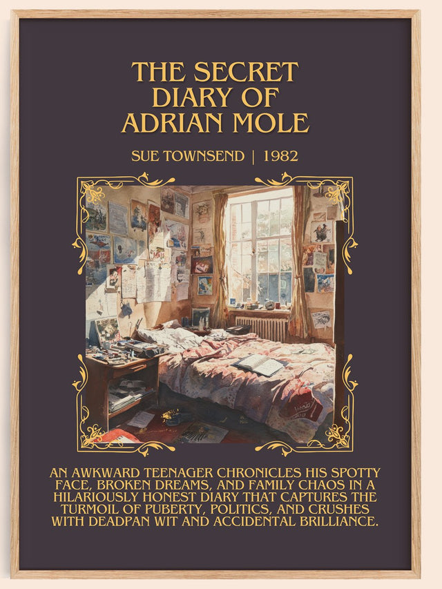 The Secret Diary Of Adrian Mole Minimalist Book Poster by Sue Townsend