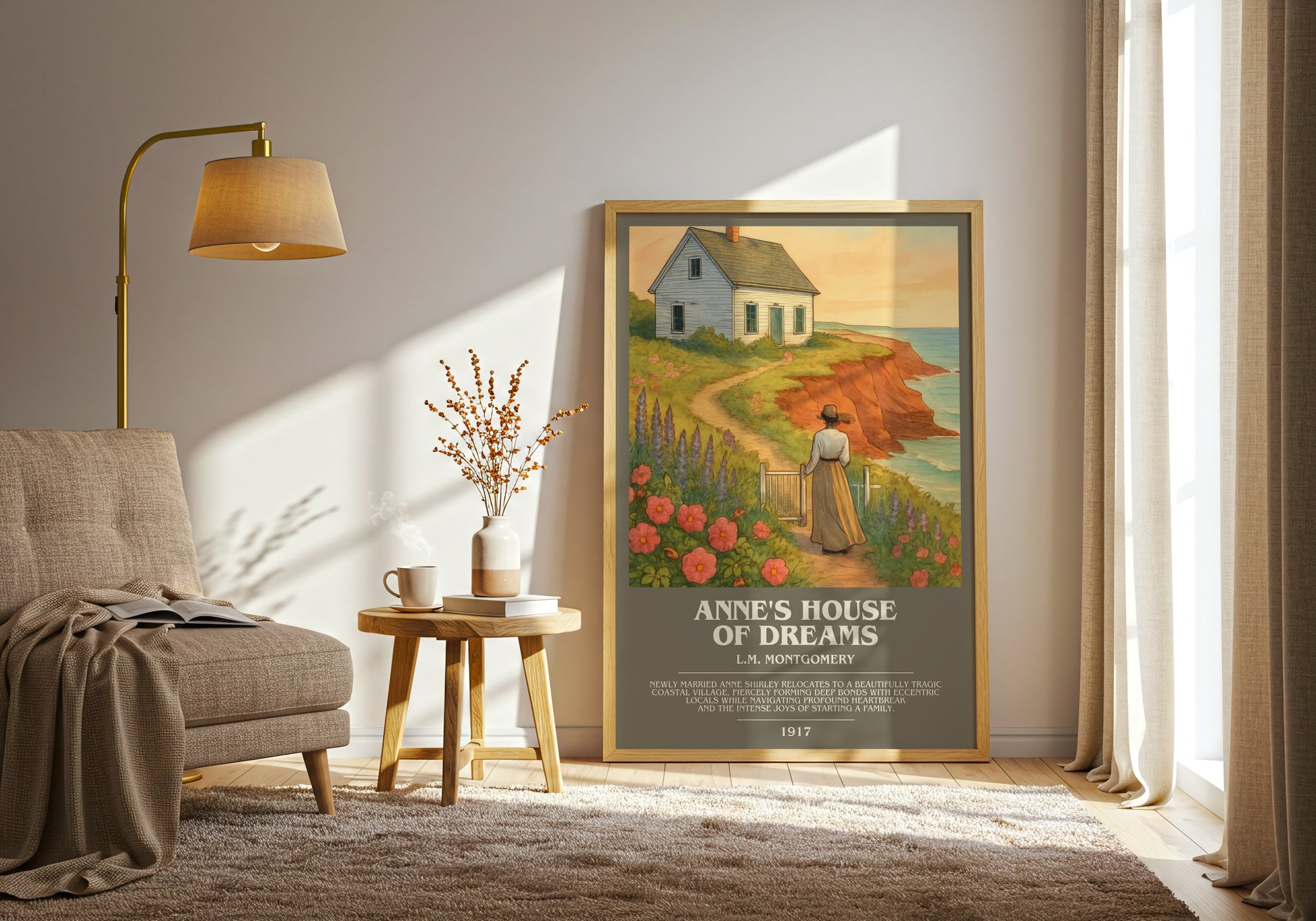 Anne's House Of Dreams bookish print on bookshelf – L.M. Montgomery fan gift