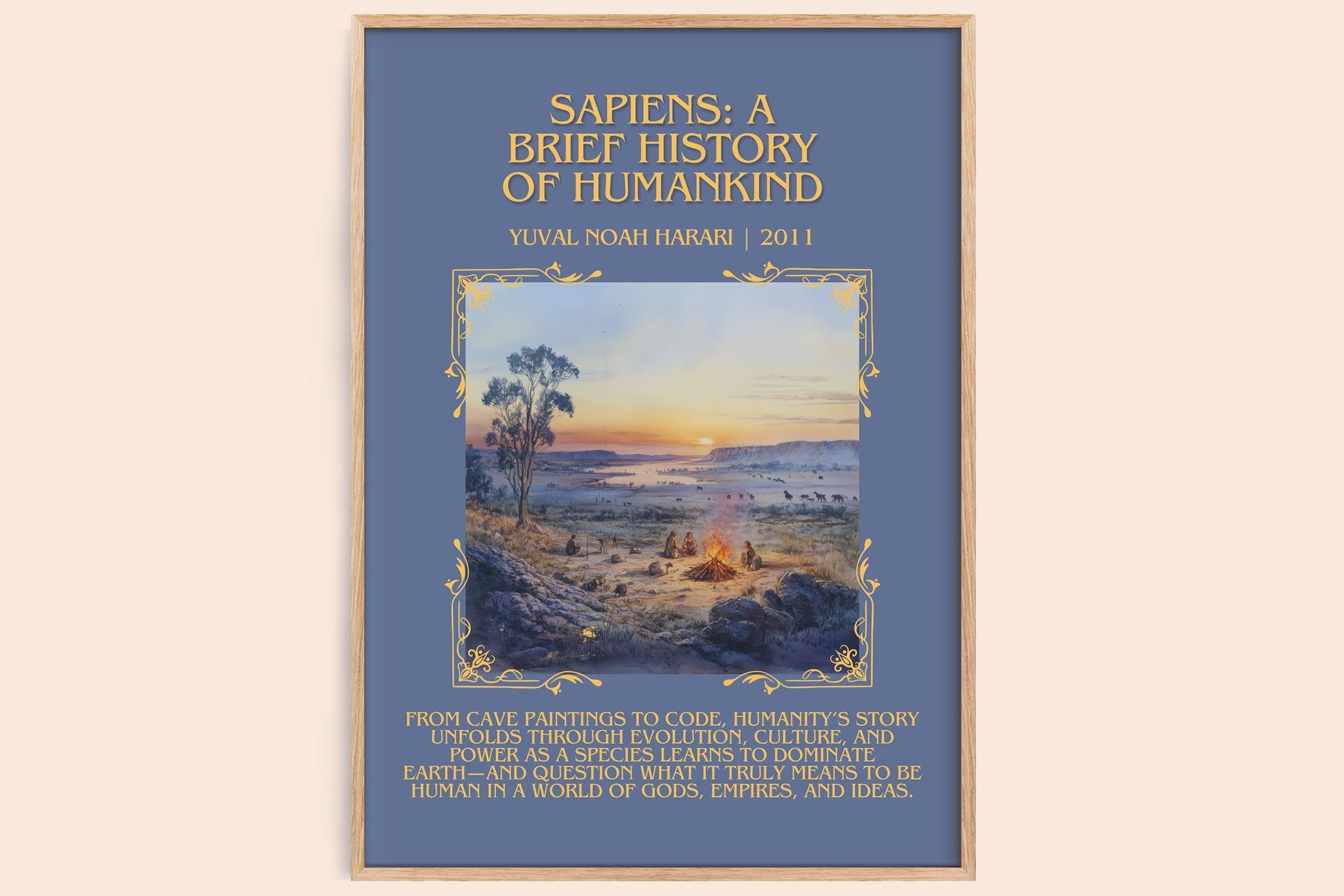 Sapiens: A Brief History of Humankind Minimalist Book Poster by Yuval Noah Harari
