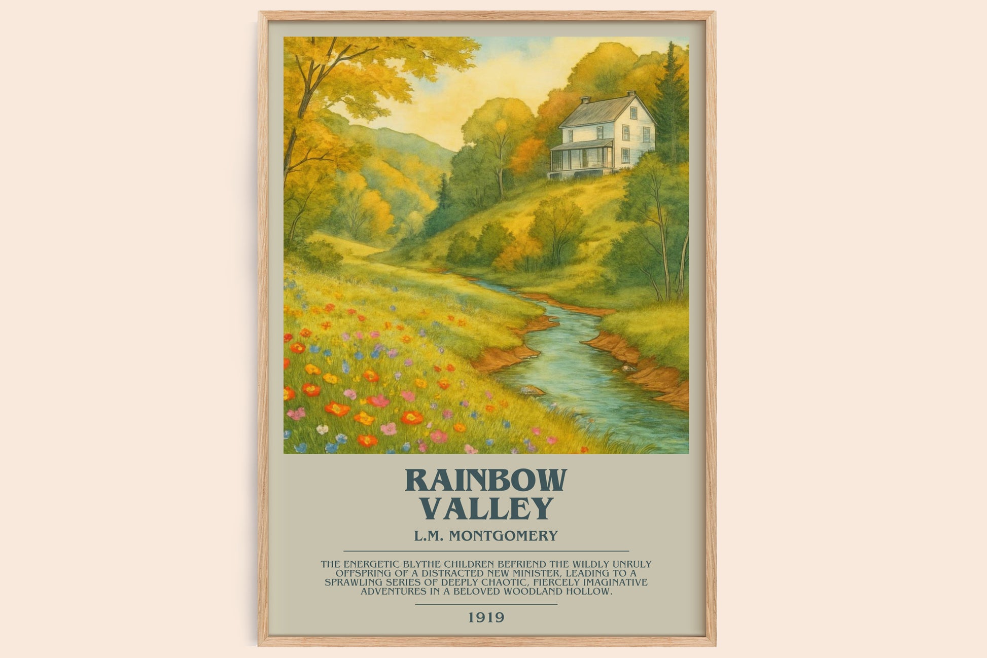 Rainbow Valley bookish book poster by L.M. Montgomery – framed literary art print