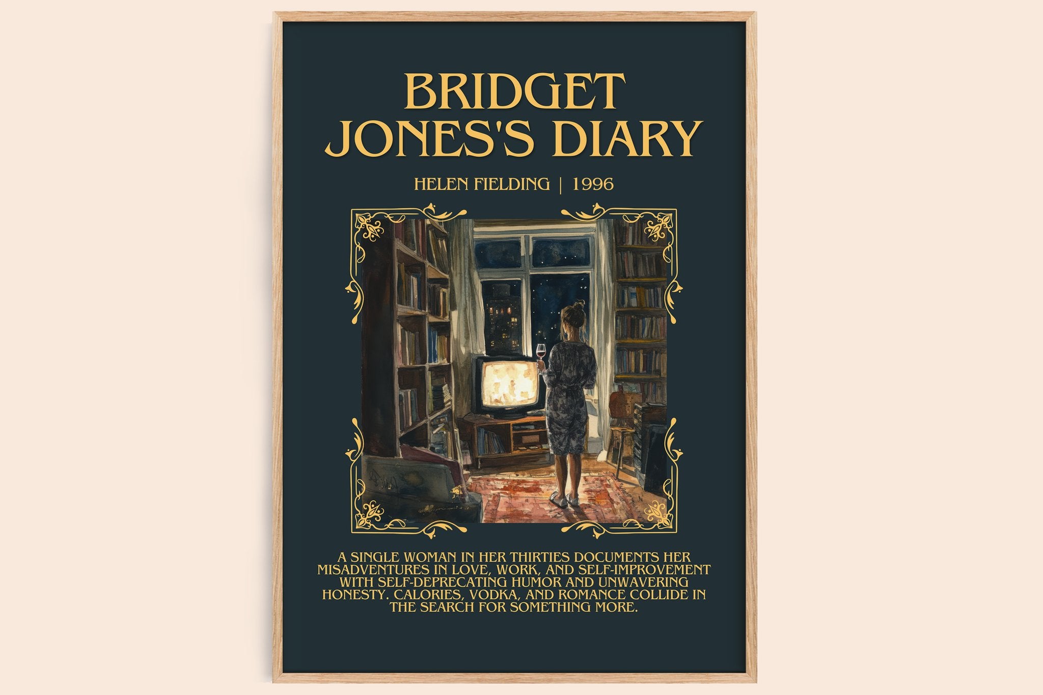 Bridget Jones's Diary Minimalist Book Poster by Helen Fielding