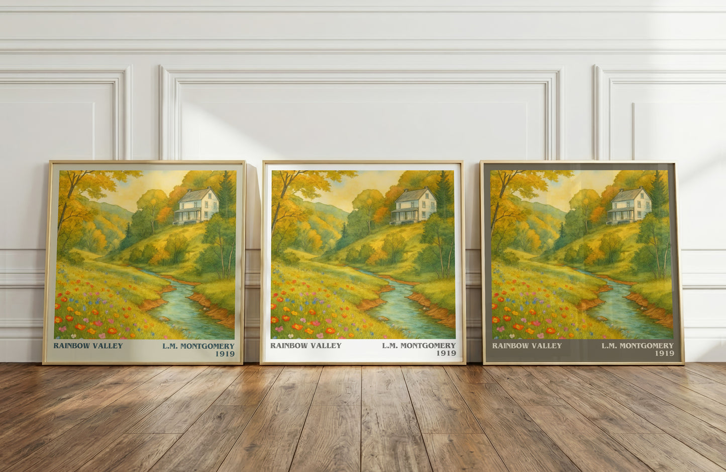Rainbow Valley literary art print colour and style options – L.M. Montgomery book art