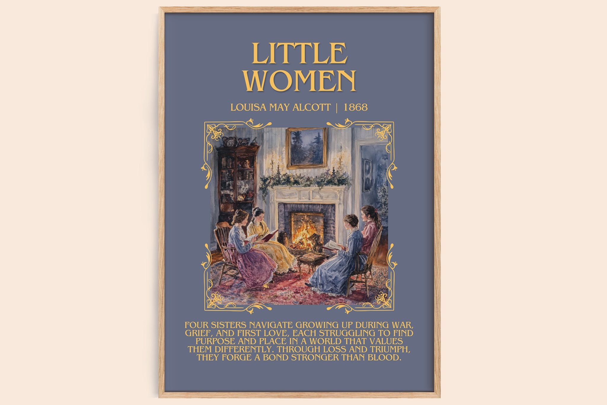 Little Women Minimalist Book Poster by Louisa May Alcott