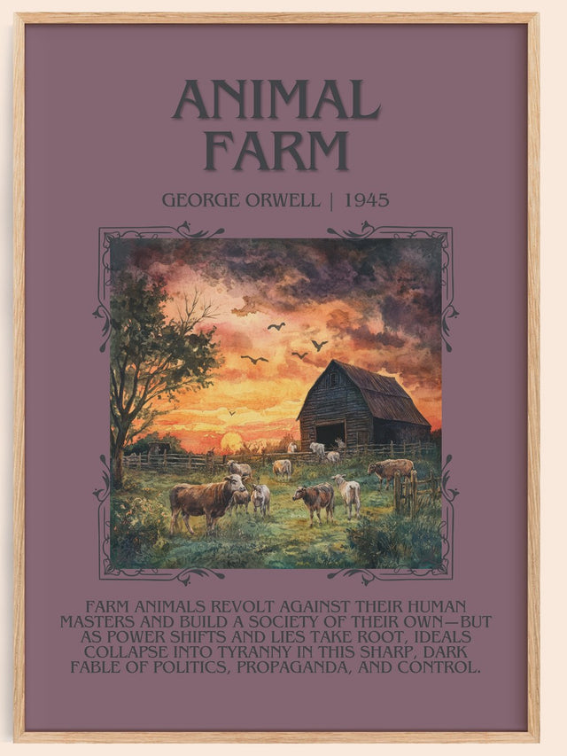 Animal Farm Minimalist Book Poster by George Orwell