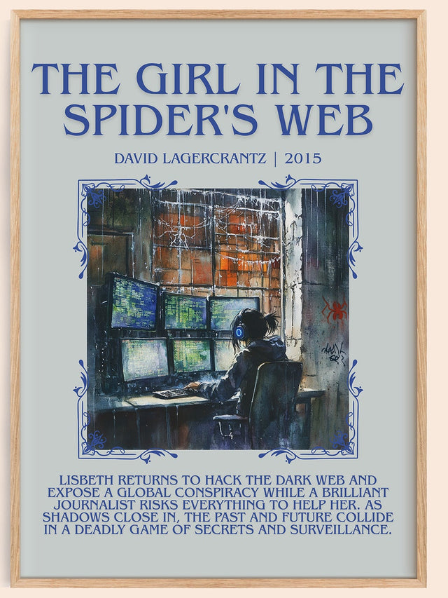 Girl In The Spider's Web Minimalist Book Poster by David Lagercrantz