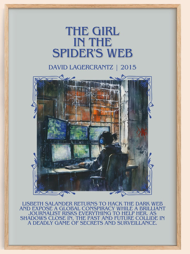 Girl In The Spider's Web Minimalist Book Poster by David Lagercrantz