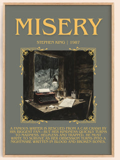 Misery Minimalist Book Poster by Stephen King