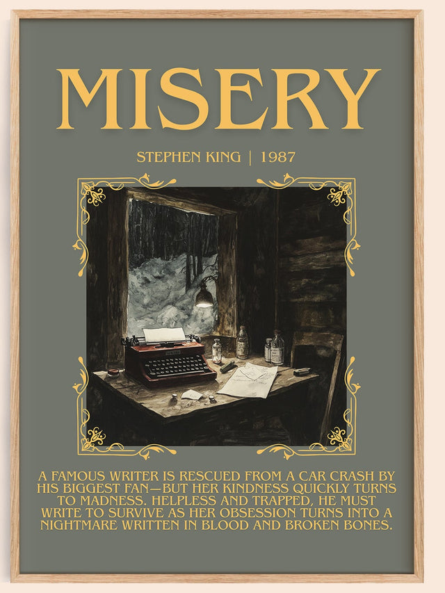 Misery Minimalist Book Poster by Stephen King