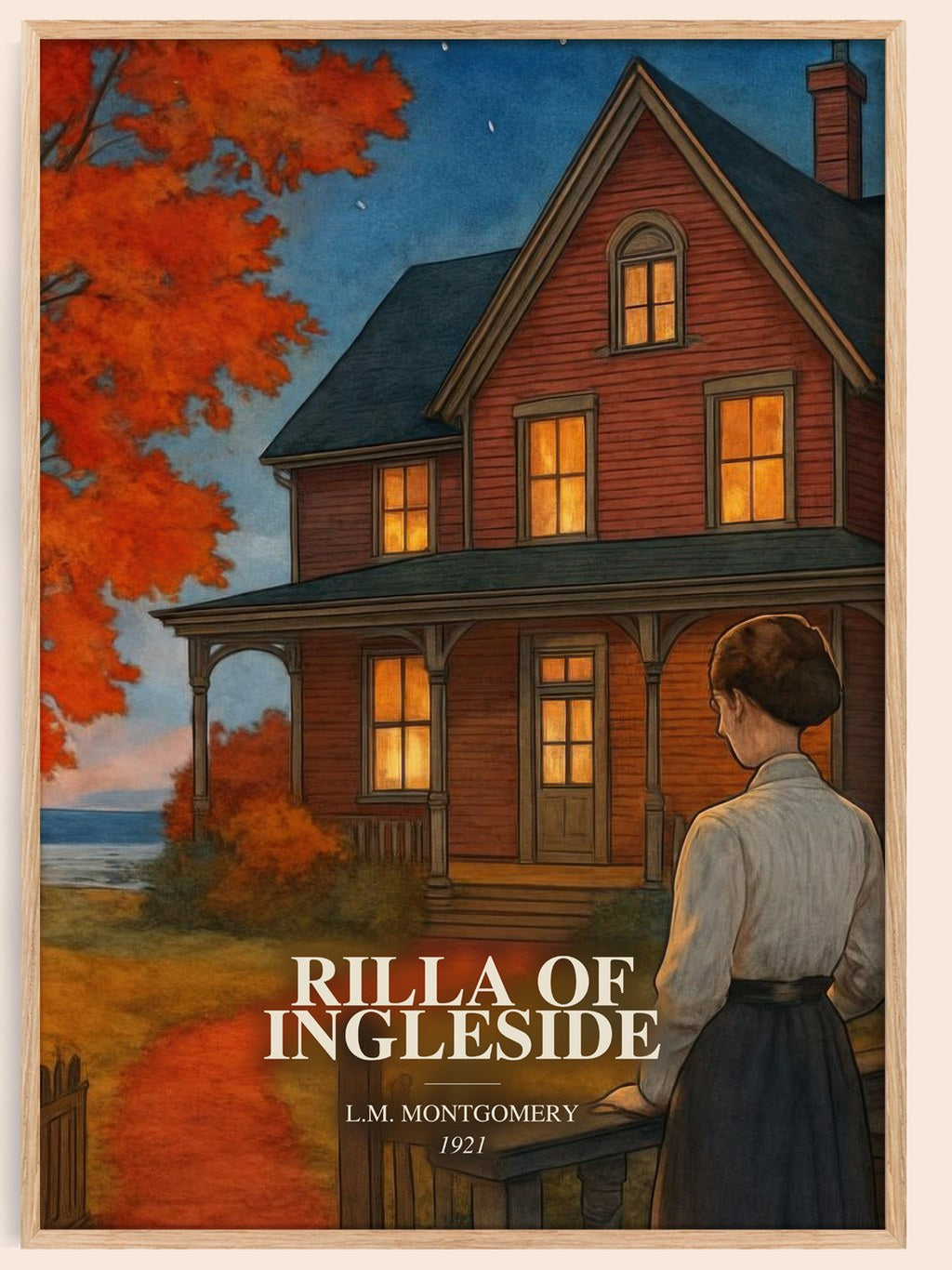 Rilla Of Ingleside watercolour book poster by L.M. Montgomery – framed literary art print