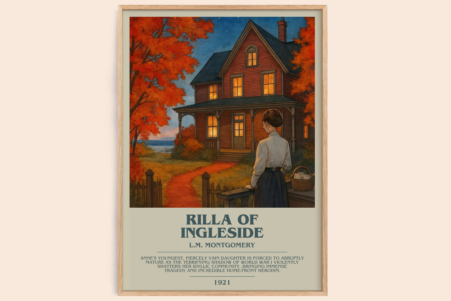 Rilla Of Ingleside bookish book poster by L.M. Montgomery – framed literary art print
