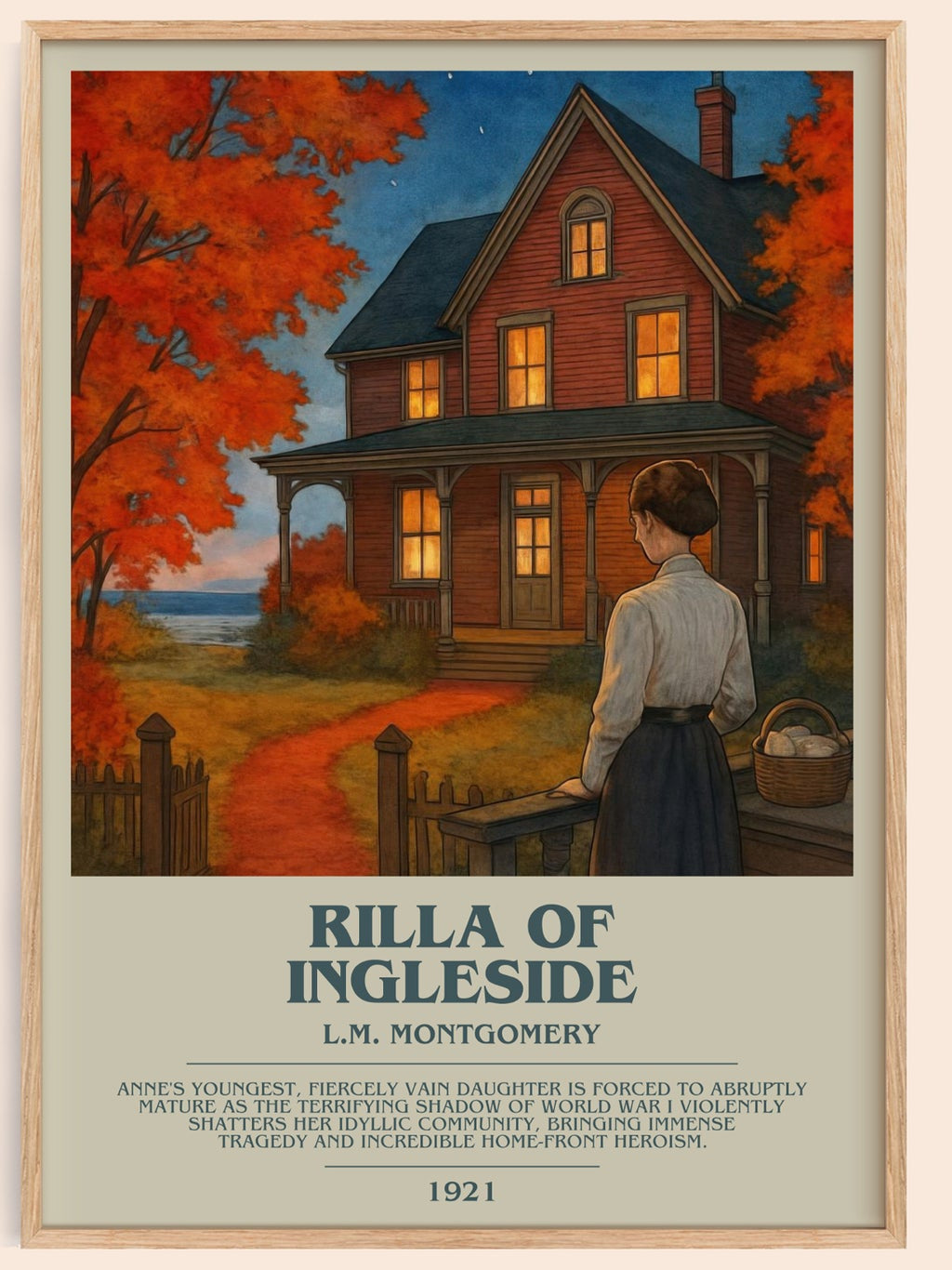 Rilla Of Ingleside bookish book poster by L.M. Montgomery – framed literary art print