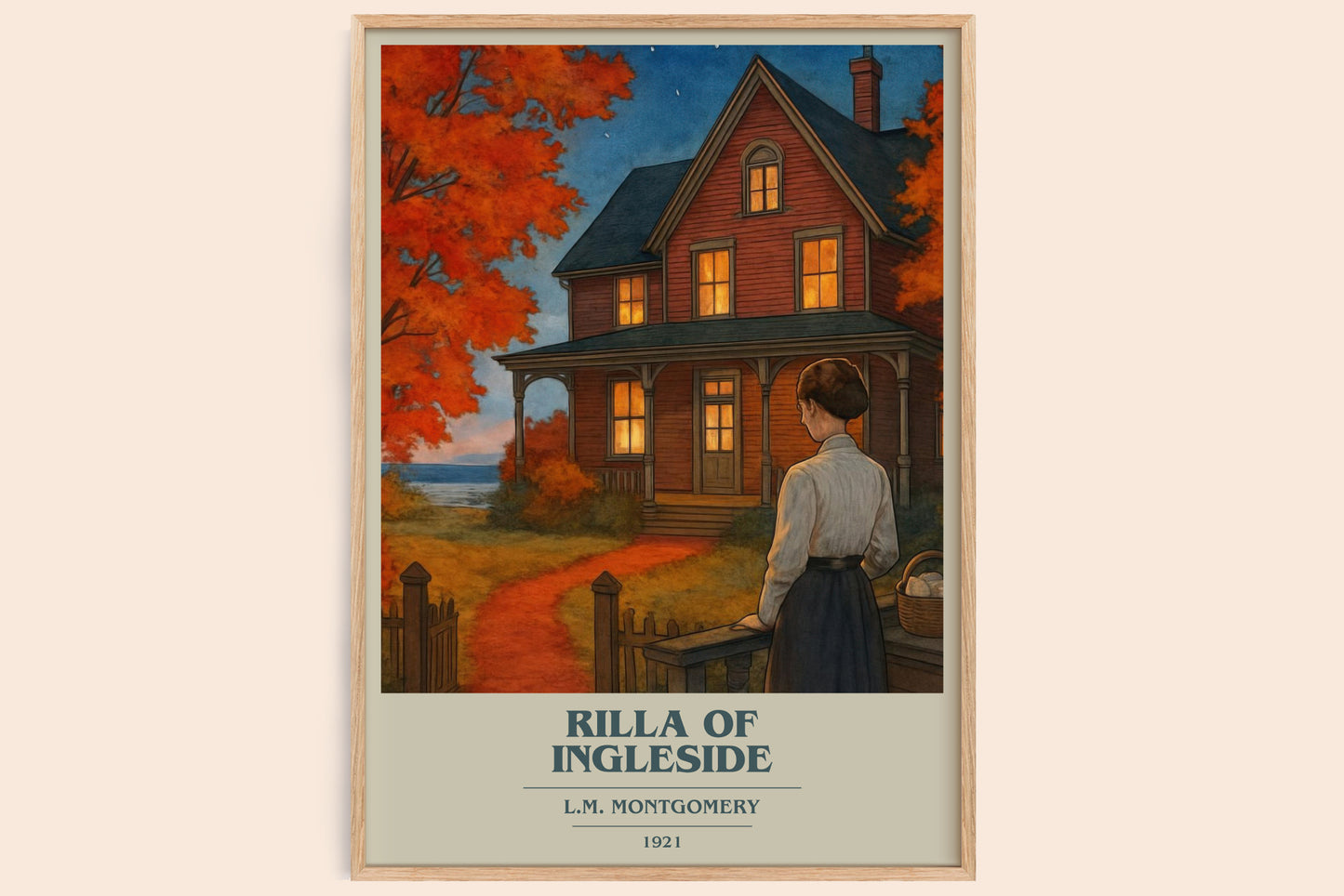 Rilla Of Ingleside book cover book poster by L.M. Montgomery – framed literary art print
