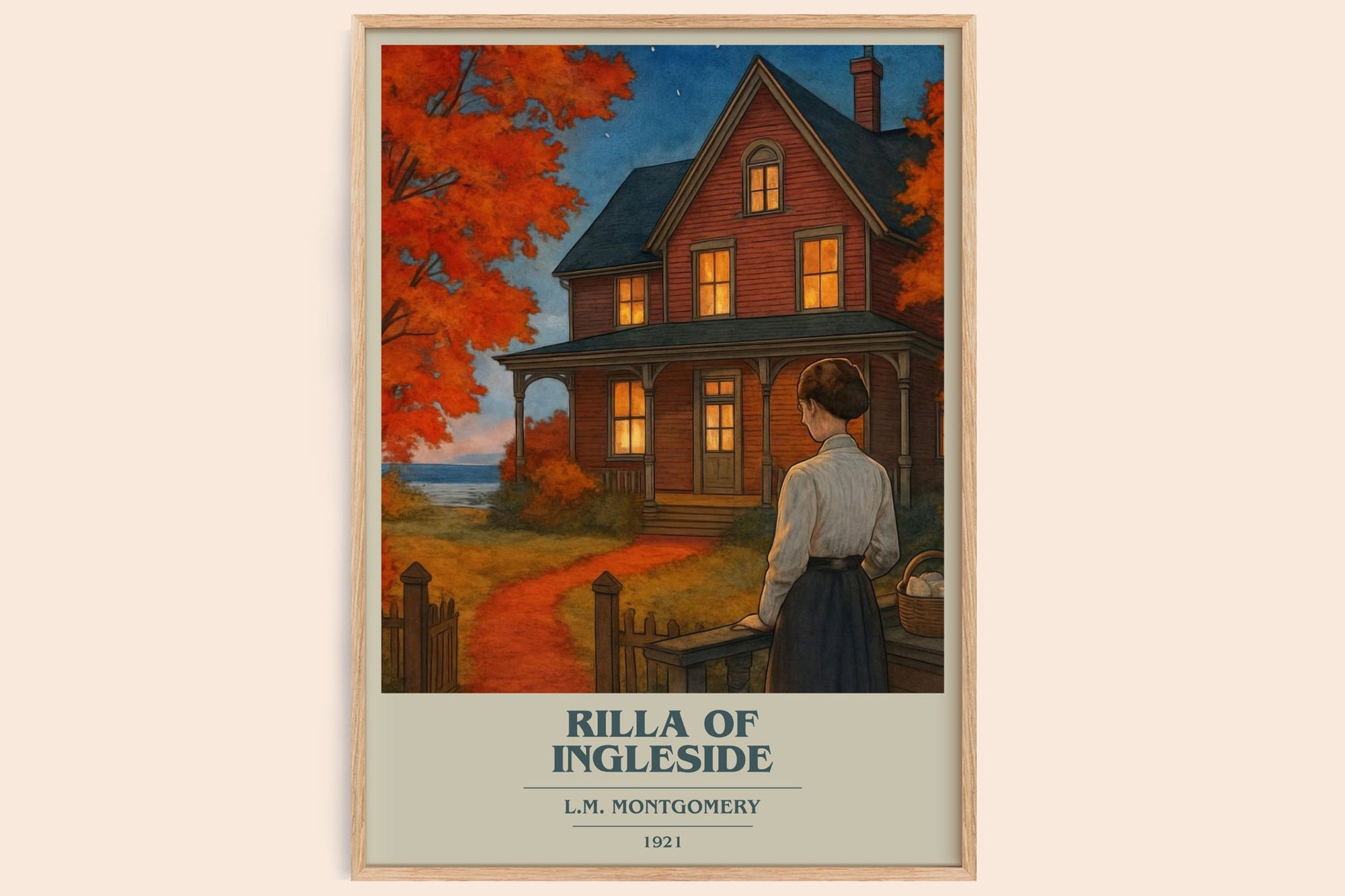 Rilla Of Ingleside book cover book poster by L.M. Montgomery – framed literary art print