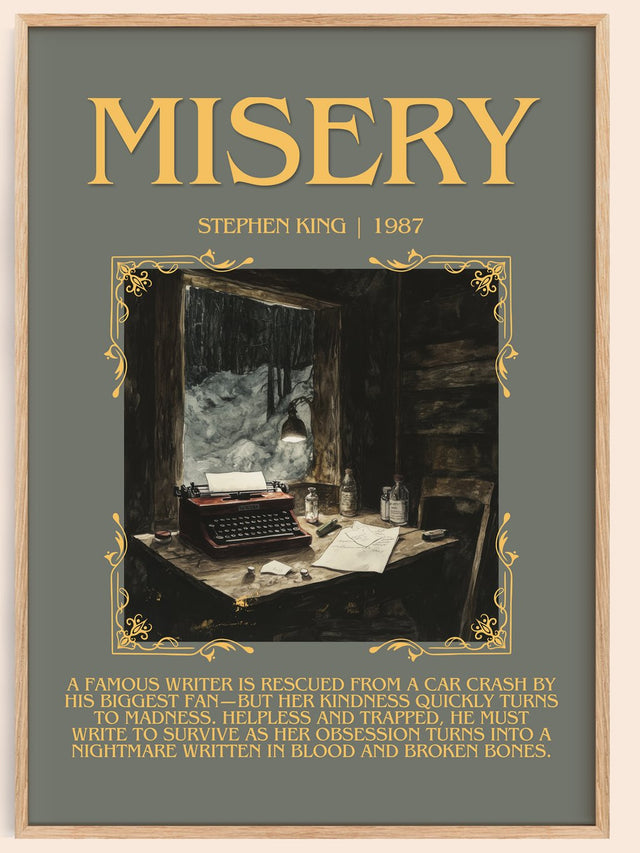 Misery Minimalist Book Poster by Stephen King