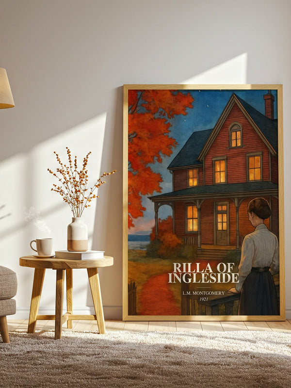 Rilla Of Ingleside watercolour print in frame leaning in hallway – childrens wall art