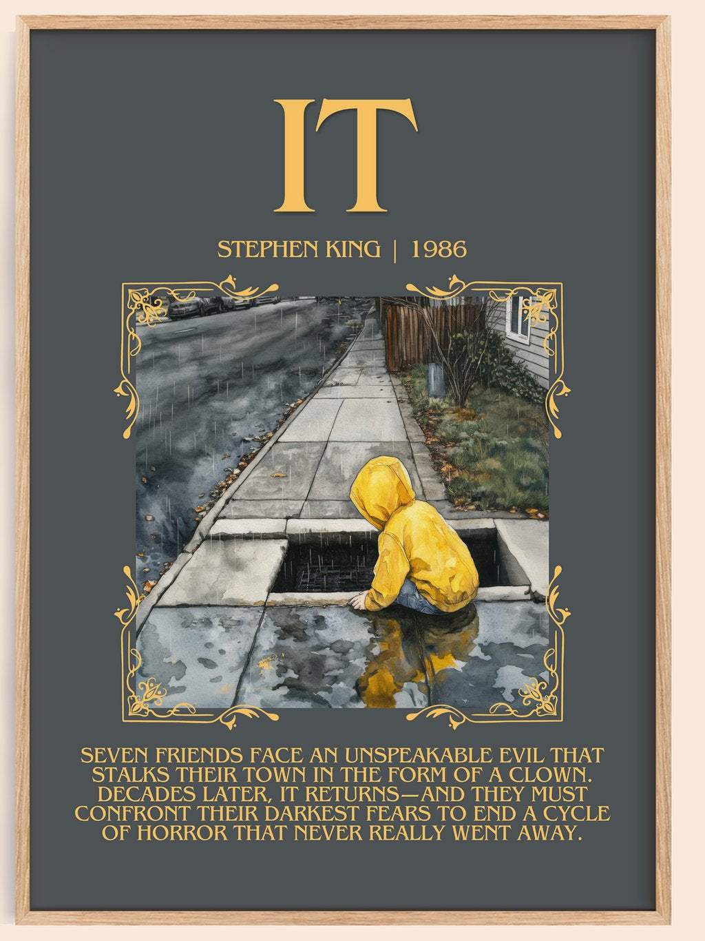 It Minimalist Book Poster by Stephen King – book poster