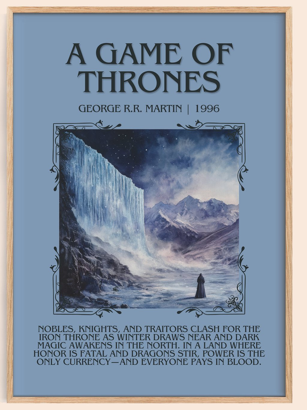 A Game Of Thrones Minimalist Book Poster by George R.R. Martin