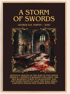 A Storm of Swords Minimalist Book Poster by George R. R. Martin – book poster