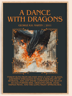 A Dance With Dragons Minimalist Book Poster by George R.R. Martin – book poster