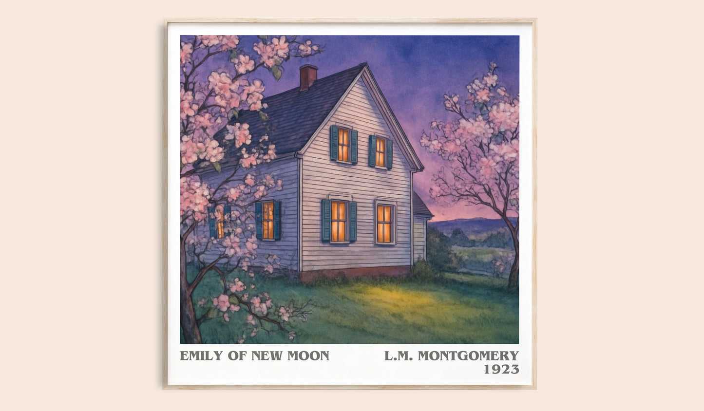 Emily Of New Moon literary book poster by L.M. Montgomery – framed literary art print