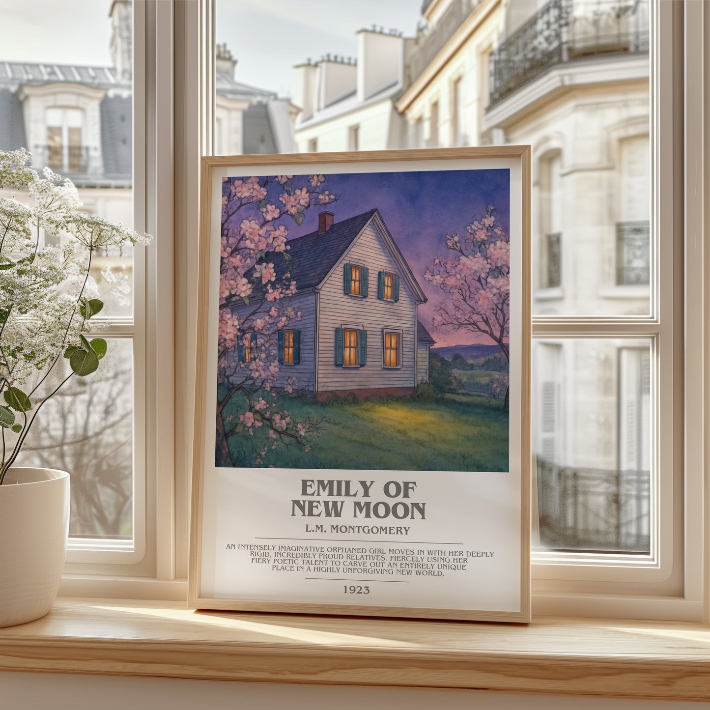 Emily Of New Moon bookish poster colour and style options – L.M. Montgomery book art