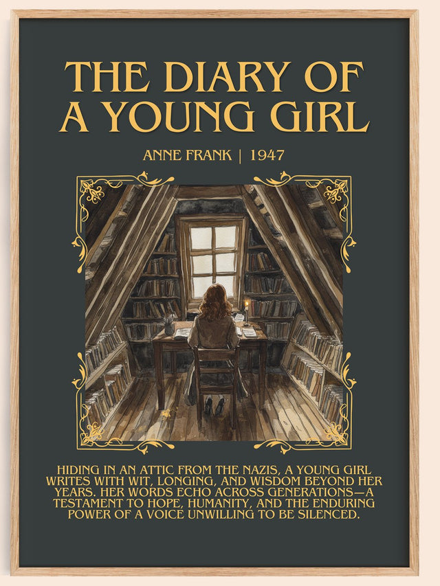 The Diary Of A Young Girl Minimalist Book Poster by Anne Frank
