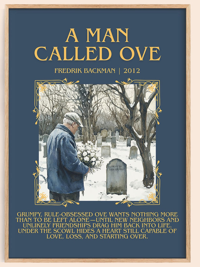 A Man Called Ove Minimalist Book Poster by Fredrik Backman