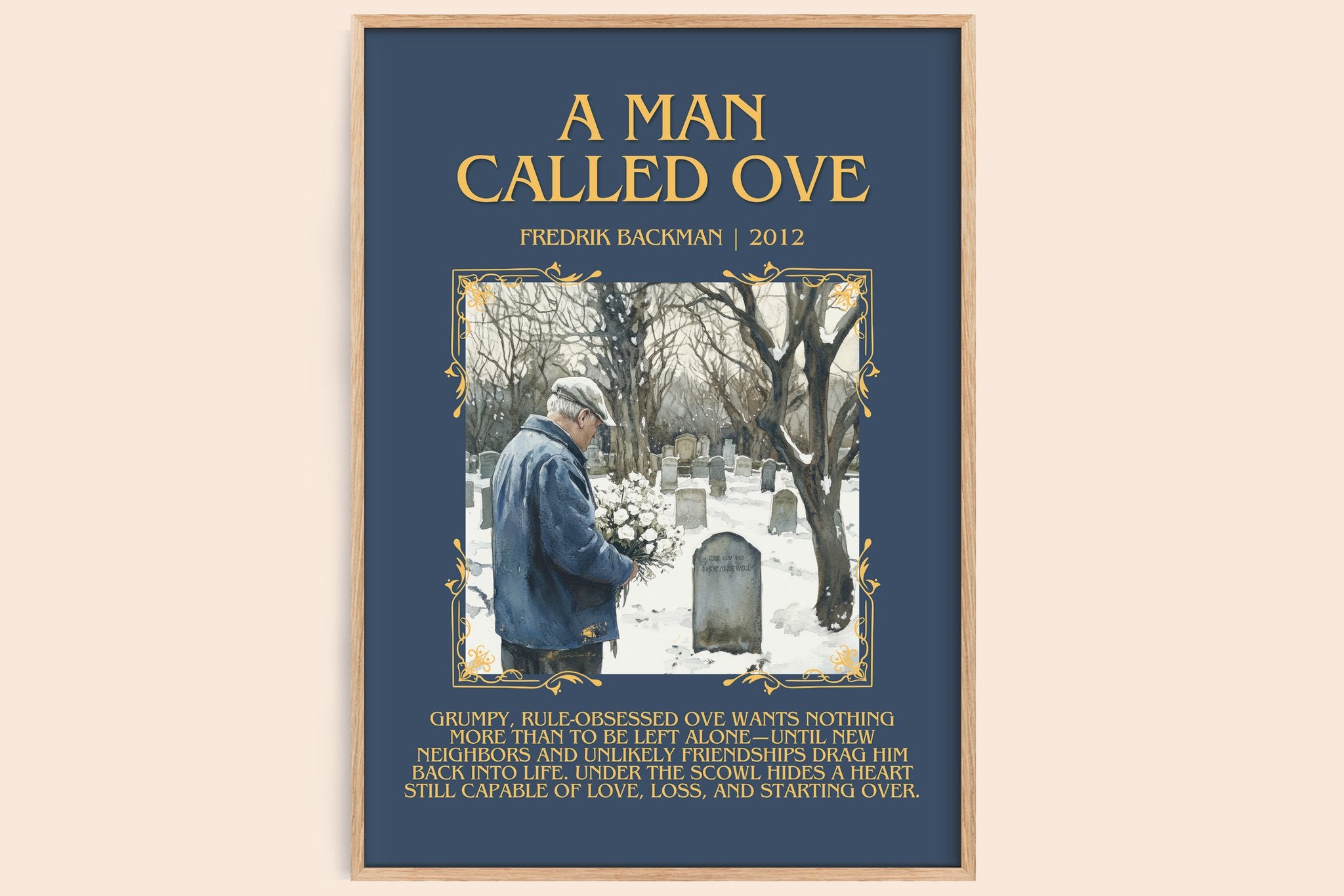 A Man Called Ove Minimalist Book Poster by Fredrik Backman