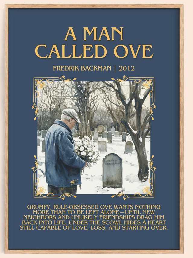 A Man Called Ove Minimalist Book Poster by Fredrik Backman