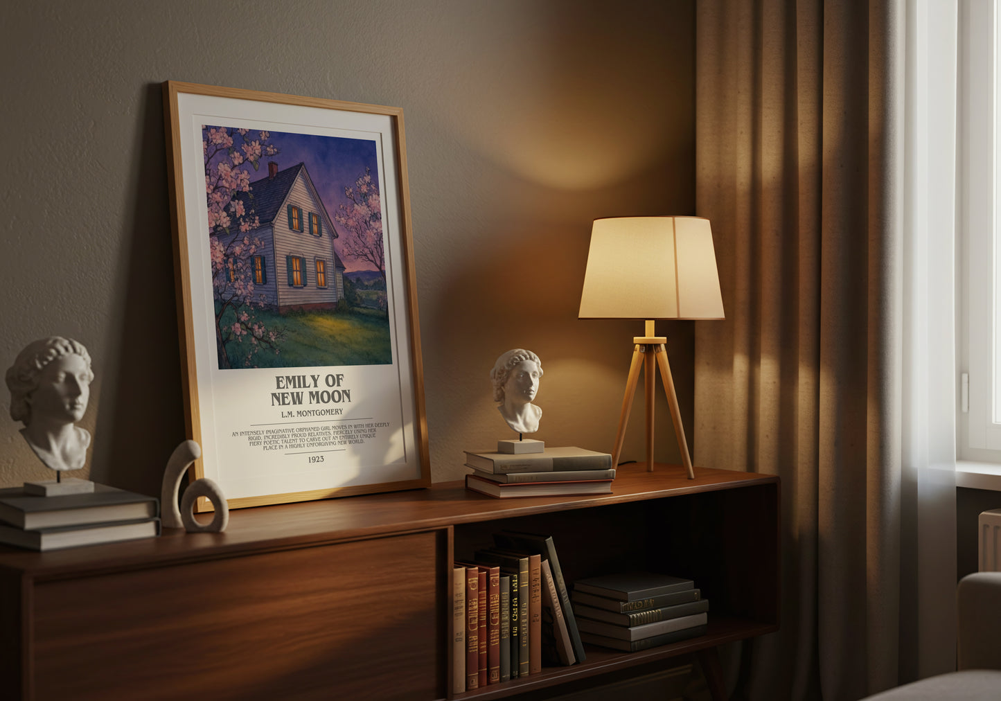 Emily Of New Moon bookish book poster framed on wall – childrens wall art