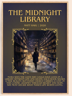 The Midnight Library Minimalist Book Poster by Matt Haig